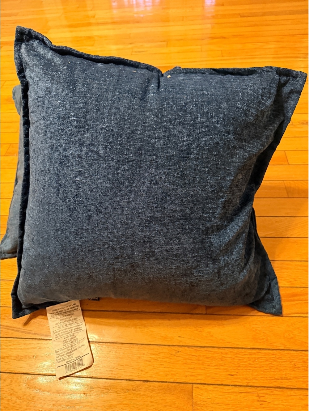 Navy Blue Decorative Throw Pillows - Set of 2 - Picture 2 of 3